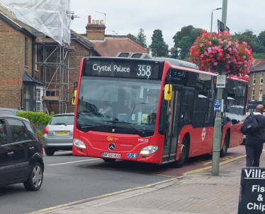 Bus stop in Shortlands Village